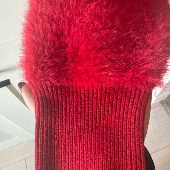 J. Crew Vibrant Red Cardigan with Gold Accents - Picture 4 of 4